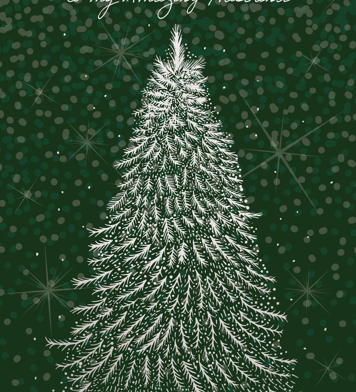 Pictura Christmas Card - Merry Christmas to My Amazing Husband featuring a festive holiday greeting card design, available at Be Charmed