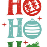 Pictura Christmas card money holder Ho Ho Ho featuring a festive holiday typographic design, available at Be Charmed