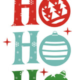 Pictura Christmas card money holder Ho Ho Ho featuring a festive holiday typographic design, available at Be Charmed