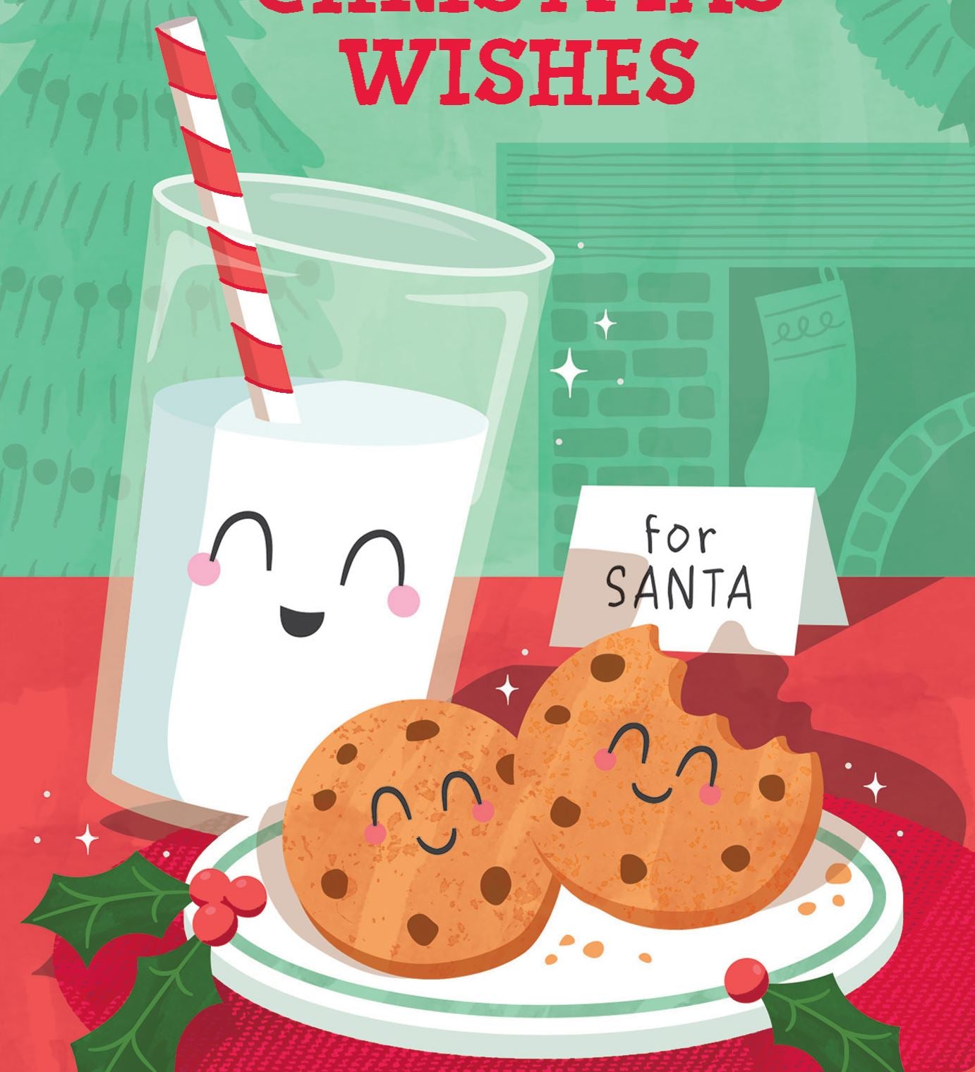 Pictura Sending Christmas Wishes Christmas card featuring a festive holiday greeting illustration, available at Be Charmed