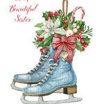Pictura Christmas Card - To a Beautiful Sister featuring a festive holiday greeting card design, available at Be Charmed