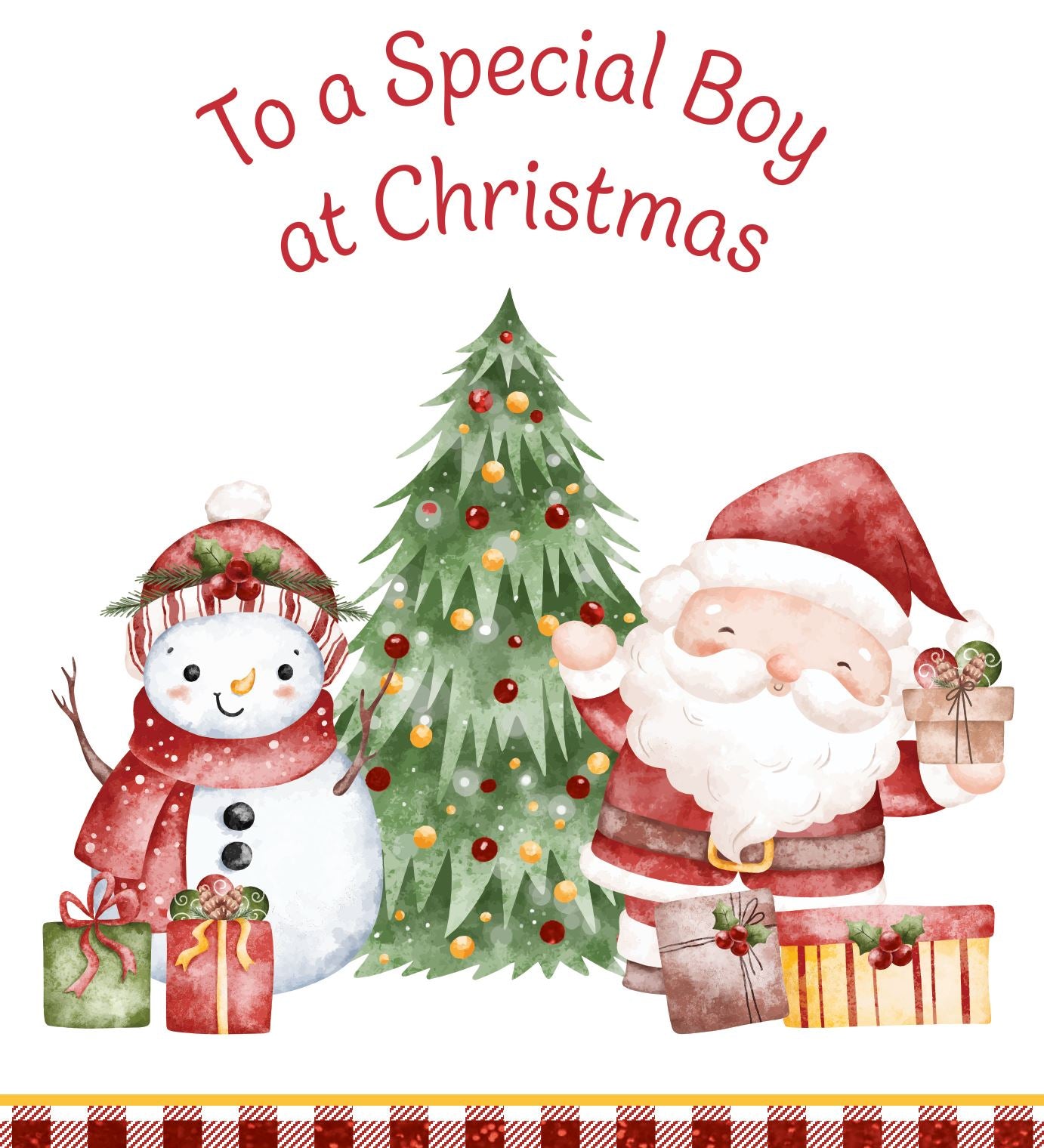 Pictura Christmas Card - To a Special Boy at Christmas featuring a festive holiday greeting card design, available at Be Charmed