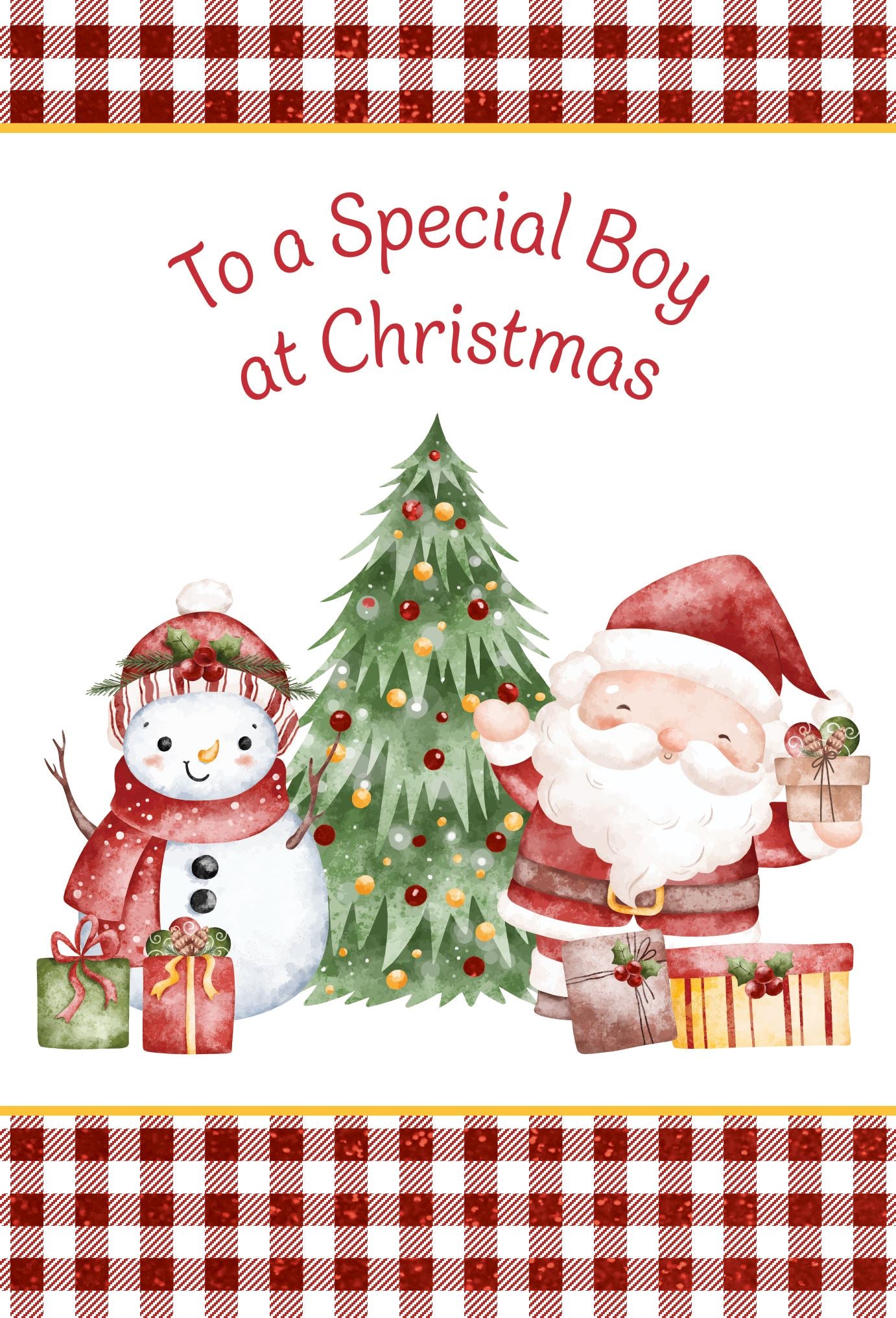 Pictura Christmas Card - To a Special Boy at Christmas featuring a festive holiday greeting card design, available at Be Charmed