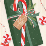 Pictura Christmas Card - To My Amazing Dad featuring a gift topped with a candy cane, available at Be Charmed
