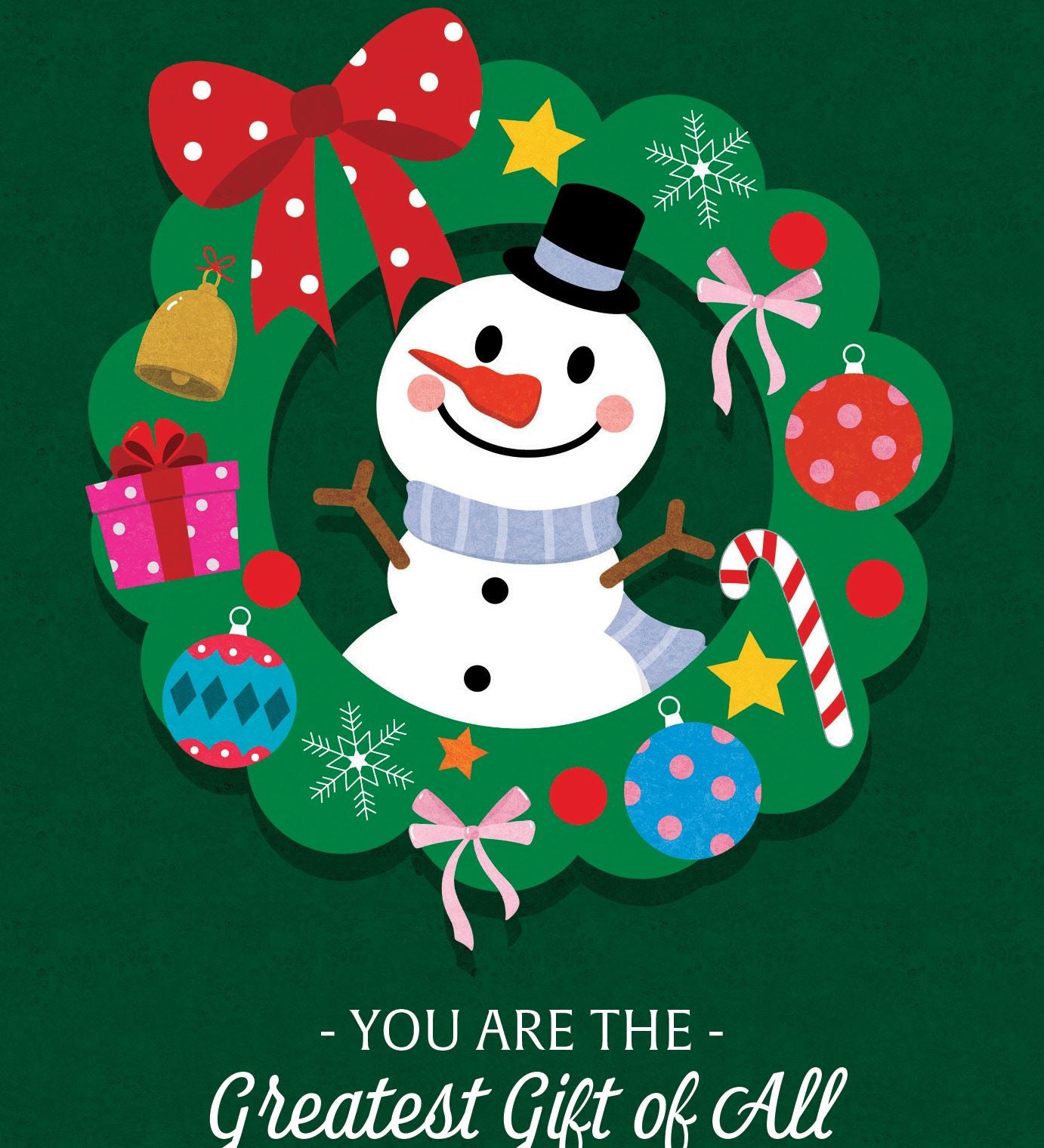 Pictura Christmas Card - You Are the Greatest Gift of All featuring a festive holiday greeting card design, available at Be Charmed