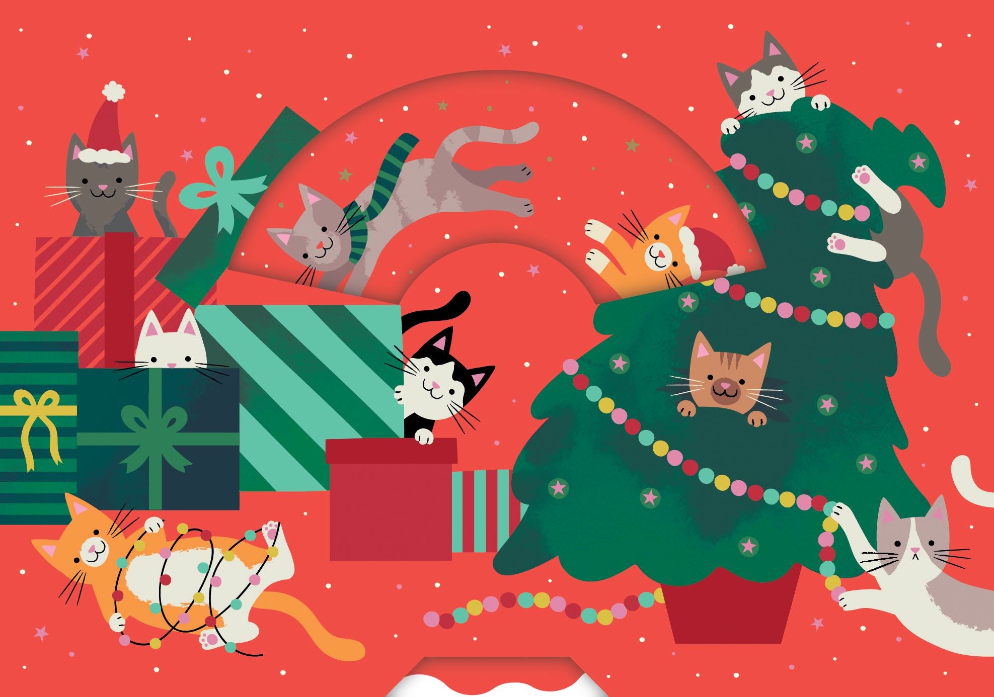 Pictura Christmas Card - Spinning Wheel featuring a festive holiday scene available at Be Charmed