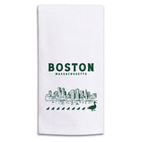 Rustic Marlin Boston Skyline Ducklings tea towel featuring a charming illustrated city skyline design, available at Be Charmed