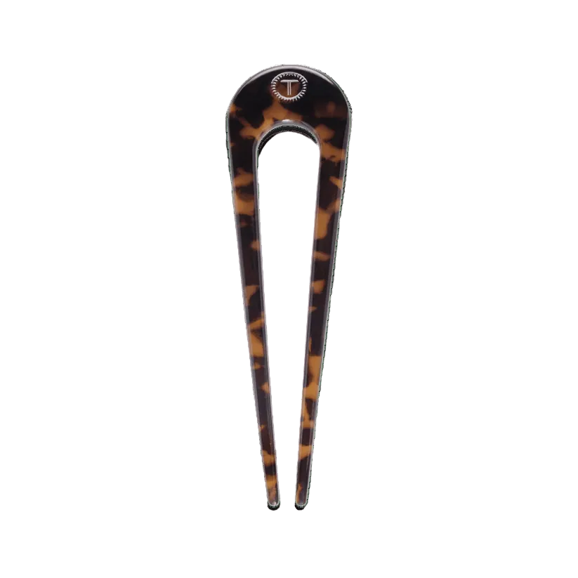 Teleties French hair pin in tortoise, available at Be Charmed
