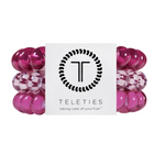 Large Teleties hair ties Merlot After Midnight featuring a deep burgundy spiral design, available at Be Charmed