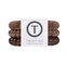 Large eleties Morning Brew hair ties featuring a warm neutral spiral design, available at Be Charmed