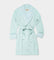 A mint UGG brand robe with a tie belt, displayed on a white background. Available at Be Charmed