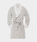 A gray UGG brand robe with a tie belt, displayed on a white background. Available at Be Charmed