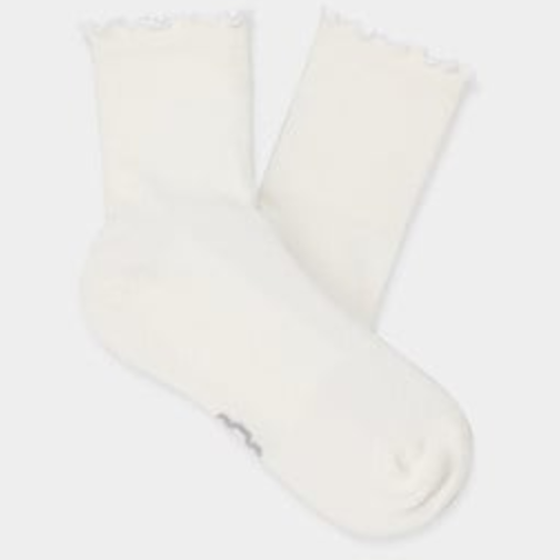 UGG Women's Karsyn Lettuce Edge Sock in white available at Be Charmed