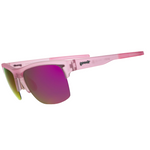 Goodr Pink sunglasses with a reflective lens on a white background. Available at Be Charmed