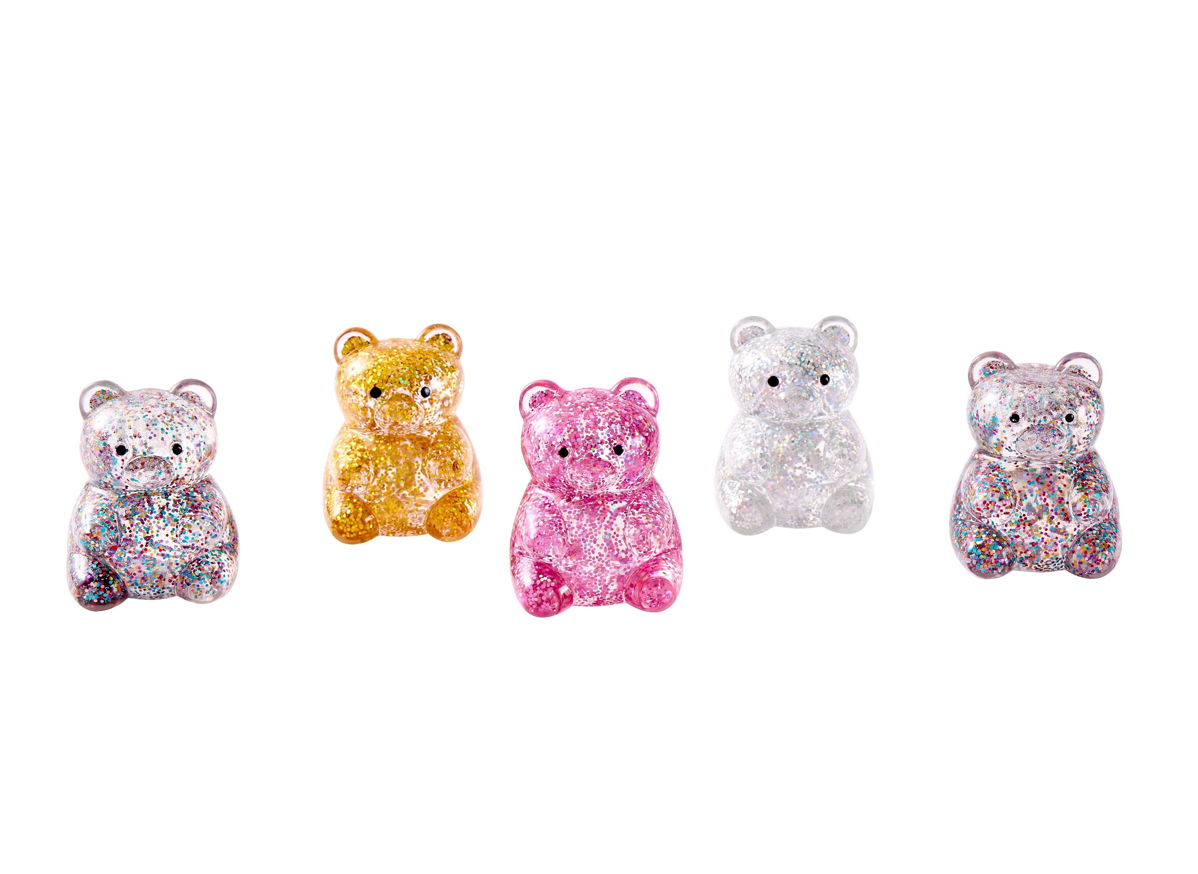 Hape glitter bear squish featuring a soft, sparkling sensory toy available at Be Charmed