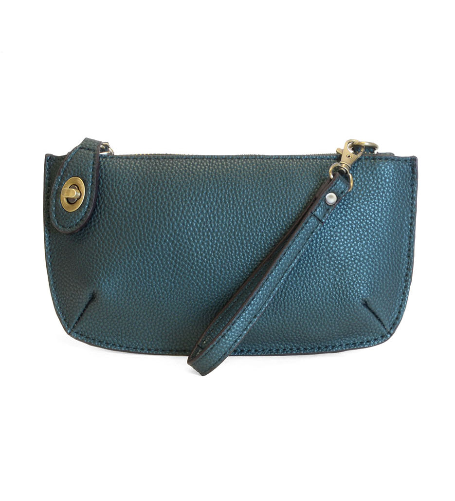 Metallic Teal Joy Susan Mini Crossbody Wristlet available at Be Charmed