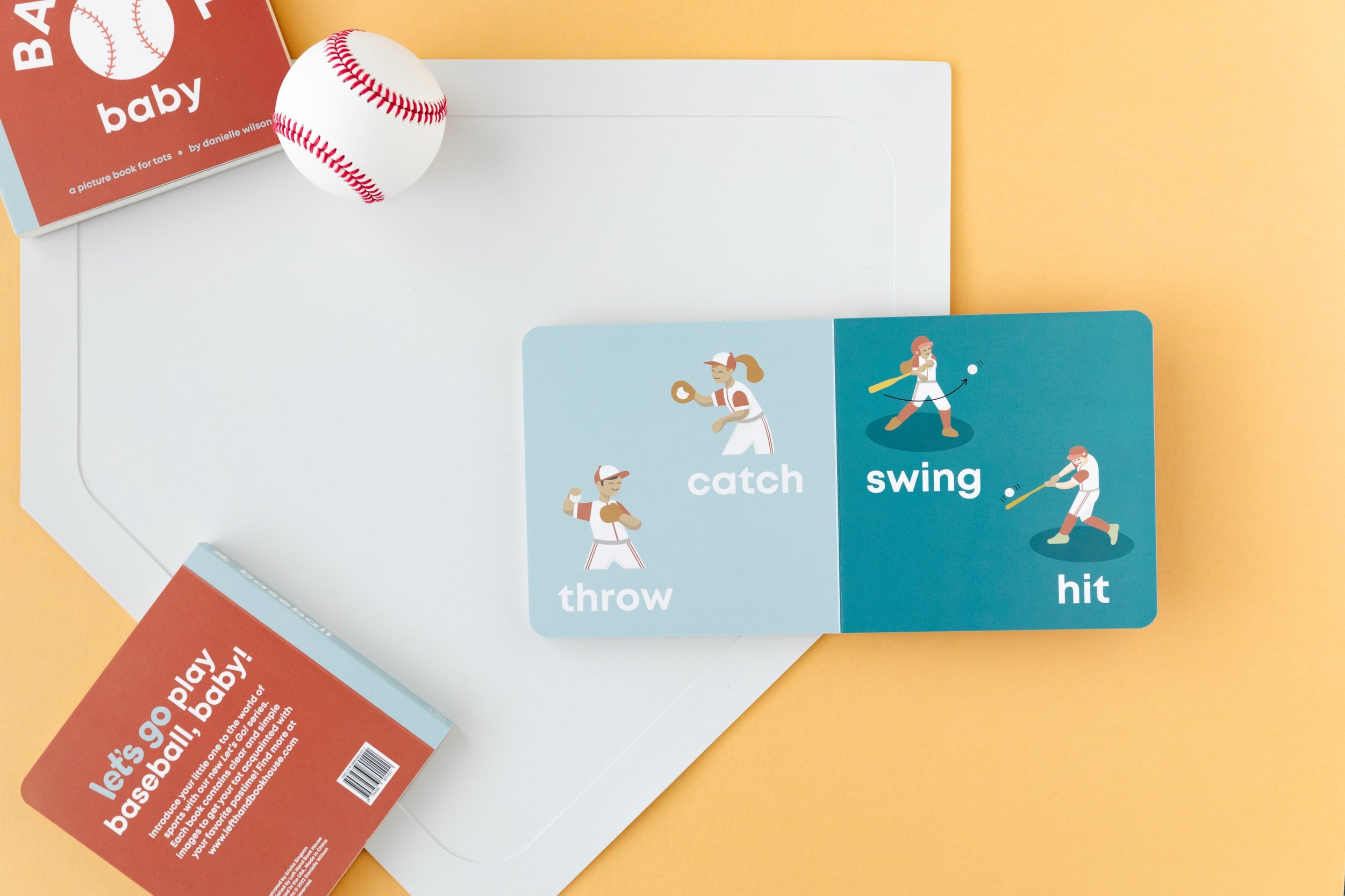 Left Hand Book House Baseball Baby Board Book available at Be Charmed