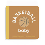 Book titled 'Basketball Baby' with a basketball illustration on a brown cover. Available at Be Charmed
