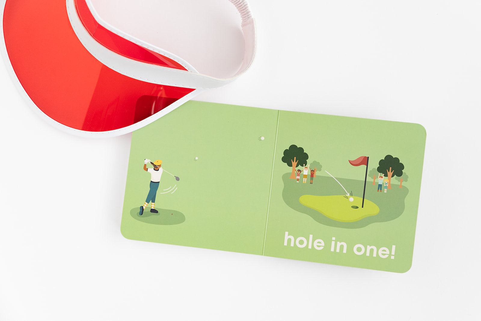 Inside of Left Hand Book House Golf Baby Board Book available at Be Charmed