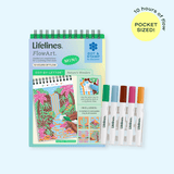 Lifelines nature's wonders FlowArt Mini portable meditative art pad with vibrant colorful dot markers available at Be Charmed