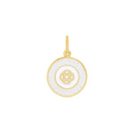 Lola -Small  Family Knot Pendant in Gold in Alpine white available at Be Charmed