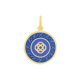 Lola - Medium Family Knot Pendant in Gold in indigo available at Be Charmed