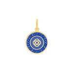 Lola - Small Family Knot Pendant in Gold in indigo available at Be Charmed