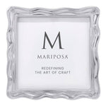 Mariposa Wavy 4x4 Frame featuring a handcrafted recycled aluminum picture frame with a distinctive wavy border available at Be Charmed