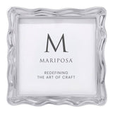Mariposa Wavy 4x4 Frame featuring a handcrafted recycled aluminum picture frame with a distinctive wavy border available at Be Charmed