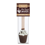 Melville Candy Company Mini Marshmallow Hot Cocoa Maker Spoons featuring gourmet chocolate-dipped spoons with mini marshmallows available at Be Charmed