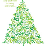 Pictura Christmas Tree Christmas card, festive holiday greeting card featuring a decorated tree available at Be Charmed