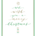 Pictura Christmas Card, Wish You a Merry Christmas, festive holiday greeting card with seasonal artwork available at Be Charmed
