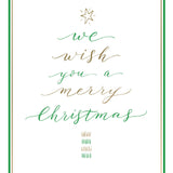 Pictura Christmas Card, Wish You a Merry Christmas, festive holiday greeting card with seasonal artwork available at Be Charmed