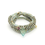 Scout Curated Wears Ceramic Bead Wrap in  renewal/leaf; featuring multi-strand ceramic and metallic bead wrap bracelet available at Be Charmed