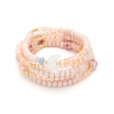 Scout Curated Wears Ceramic Bead Wrap in balnace/moon featuring multi-strand ceramic and metallic bead wrap bracelet available at Be Charmed
