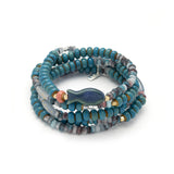 Scout Curated Wears Ceramic Bead Wrap in harmony/fish; featuring multi-strand ceramic and metallic bead wrap bracelet available at Be Charmed