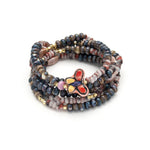 Scout Curated Wears Ceramic Bead Wrap in transformation/butterfly; featuring multi-strand ceramic and metallic bead wrap bracelet available at Be Charmed