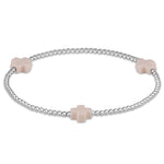 Signature Cross 2mm Sterling Bracelet in off white available at Be Charmed
