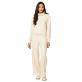 Softies - Dream Tech Cowl Neck w/Pleat Pant in Almond available at Be Charmed