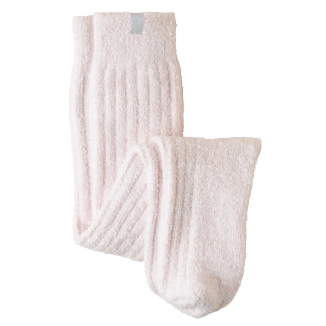 Softies Socks Marshmallow Slouch in heather blush pink available at Be Charmed