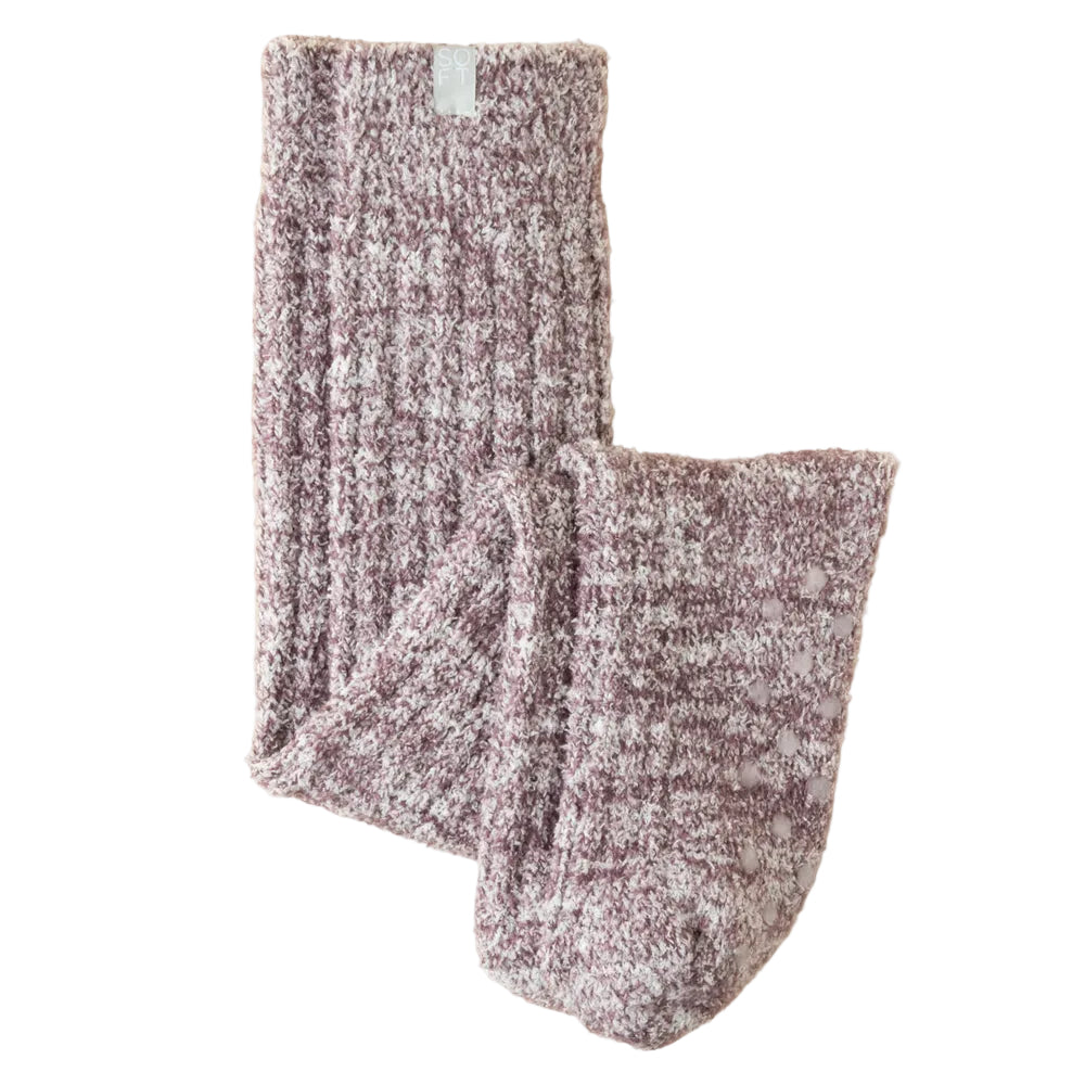 Softies Socks Marshmallow Slouch in heather driftwood available at Be Charmed