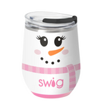 Ms Frost Swig holiday stemless wine cup featuring a festive seasonal pattern available at Be Charmed