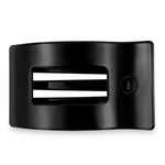 Teleties - Flat Rectangle Hair Clip in jet black available at Be Charmed