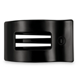 Teleties - Flat Rectangle Hair Clip in jet black available at Be Charmed