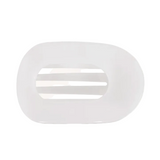 Teleties Flat Square Clip in coc0nut white available at Be Charmed