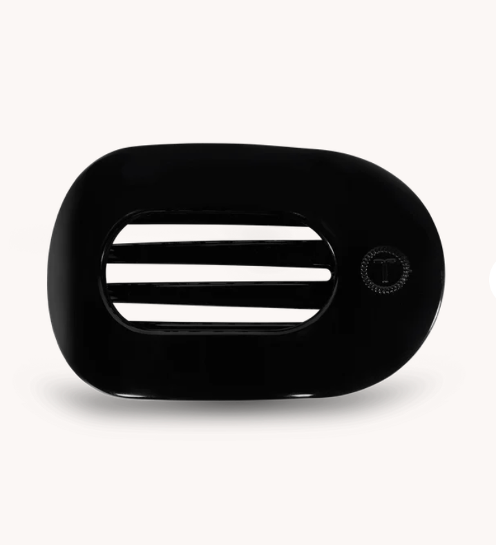 Teleties Flat Square Clip in jet blackavailable at Be Charmed