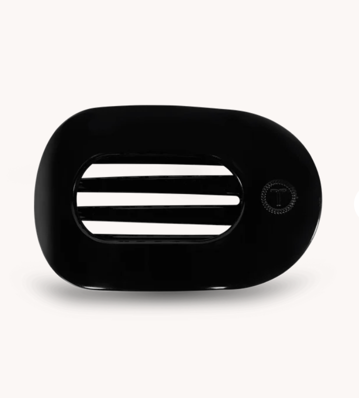 Teleties Flat Square Clip in jet blackavailable at Be Charmed