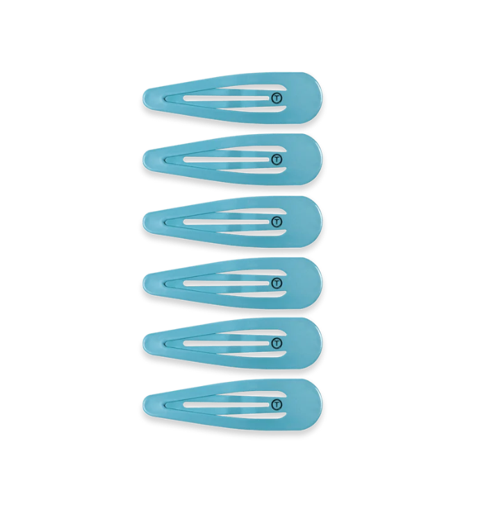 Five summer sky snap clips arranged vertically on a plain white background. Available at Be Charmed