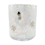 The SOi Co Snowman & Snowflake Holiday Icon Candle featuring a festive seasonal jar and poured wax design available at Be Charmed