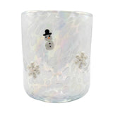 The SOi Co Snowman & Snowflake Holiday Icon Candle featuring a festive seasonal jar and poured wax design available at Be Charmed